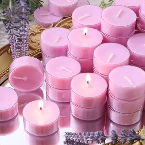 Devi Pure Lavander Tealight Candles 96 Pack Natural Palm Tea Light Candles